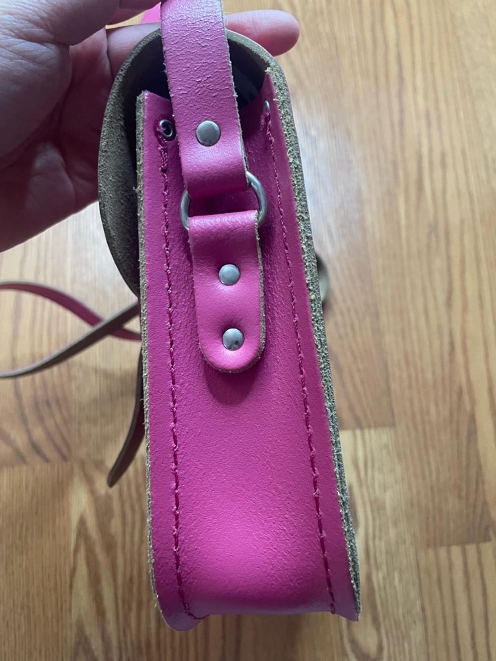 The Cambridge Satchel Company Pink Leather Mini Satchel Crossbody Bag - Picture 6 of 16
